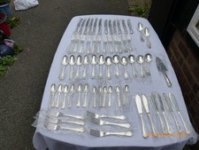 63 PIECE SILVER PLATE KINGS PATTERN CUTLERY CANTEEN SET