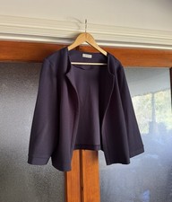 Soon - Navy Waffle Fabric Open