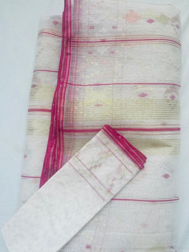 Jamdani white handmade - white,