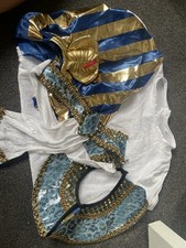 Egyptian Costume 10-12 Years NO CANE Worn Once Dress, Best, Neck PieceHeaddress