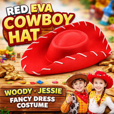 RED EVA COWBOY HAT KIDS