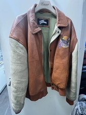 Planet Hollywood Bomber Style Leather Jacket Size XL.