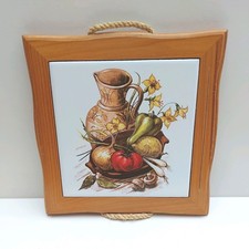 Vintage Ceramic Wooden Tile