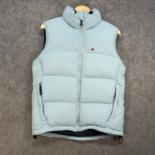 Berghaus Gilet Womens Size UK 12 Blue Down Puffer Vest Outdoor Zipped Pockets