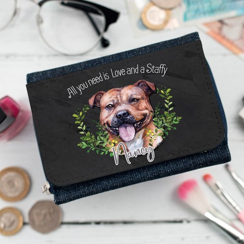 Personalised staffy purse - staffy,