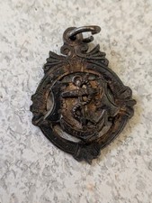 ANTIQUE GLASGOW   STERLING SILVER FOB MEDAL  - INSCRIBED NAVAL 52ND G.C- 1925