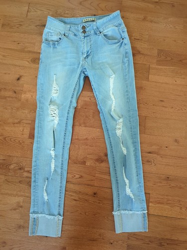 Encore distressed cuffed denim - encore,
