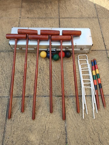 Wood croquet set case - wood, &