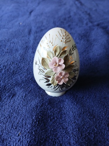 Porcelain decorative egg - porcelain,