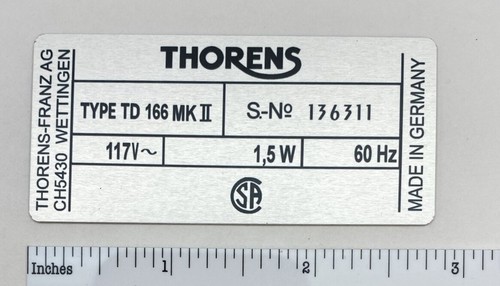 Thorens td166 mkii turntable - thorens,