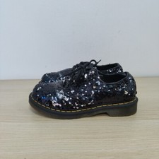Dr Martens 1461 Black Silver Sequin Party Disco Rare Shoes Uk 5 Eu 38 Women's