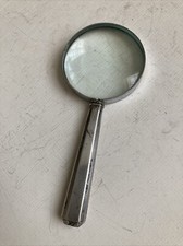 VINTAGE 800 SILVER MAGNIFYING GLASS WTB SIGNED