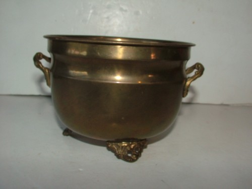 Vintage antique brass footed - antique,
