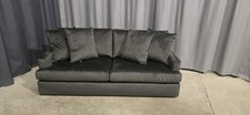 Habitat Lana 3 Seater Velvet Sofa Charcoal  LOCAL DELIVERY AVAILABLE 