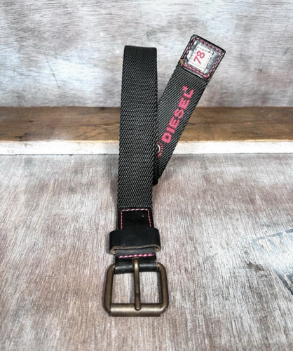 Diesel black woven belt - diesel,
