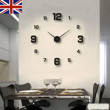 Creative Frameless DIY Wall Clock Home Living Room Office Wall Decoration