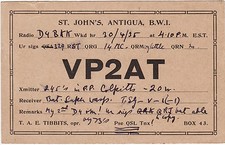 QSL Card ST. JOHN'S ANTIGUA