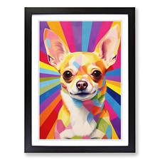 Chihuahua Colour Field Framed