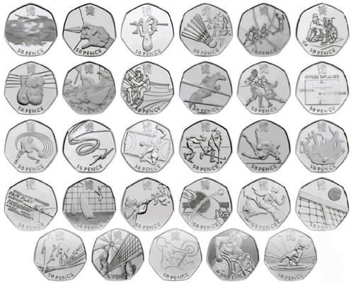 London olympic 2012 50p - 50p, coins