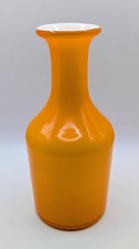 Bright orange hand-blown glass