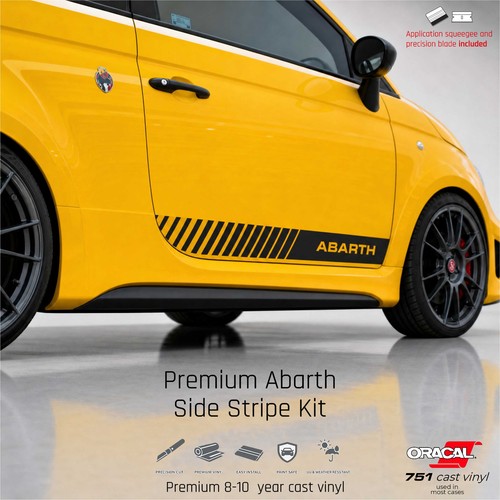 Abarth 500 lower - 500, stripes