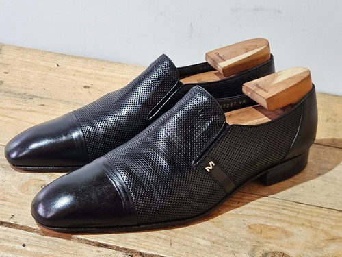 Moreschi mens black perforated - black,