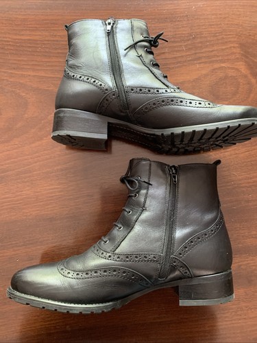 John lewis black leather - black,