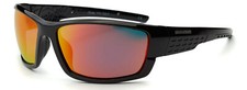 BLOC DELTA PR4 Mens/Womens POLARISED Sunglasses SHINY BLACK / RED MIRROR CAT.3