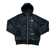 ADIDAS ORIGINALS CHILE 62 SHINY WET LOOK PADDED JACKET HOODY HOODED TT size S