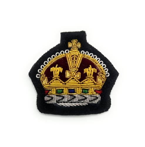 Badge king crown gold - crown, on