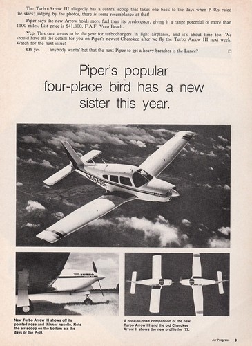 1977 piper cherokee arrow - piper,