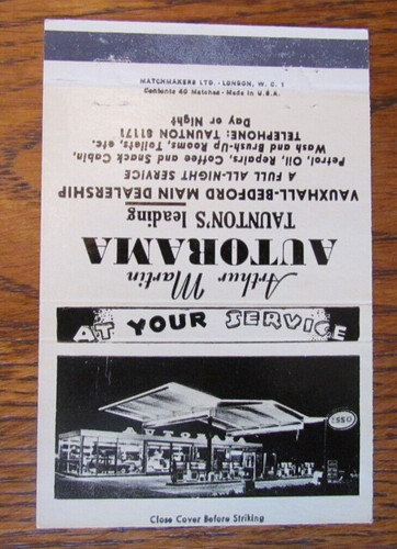 Esso gas station matchbook - gas,