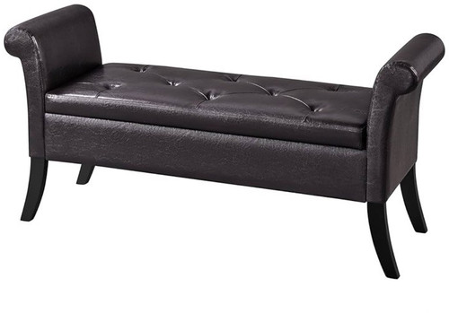 Black upholstered storage - black,