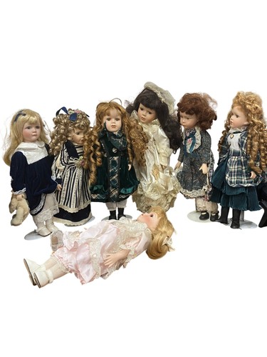 Vintage porcelain doll - vintage,