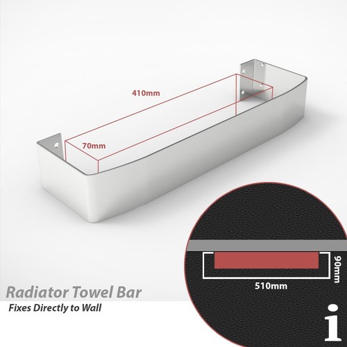Chrome towel bar - towel, universal