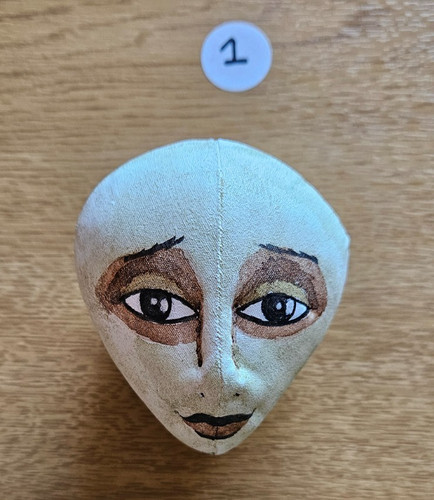 Cloth doll head - doll, horrox