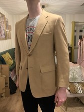 Vintage Mens 42L Camel Hair Jacket Blazer Ivy sport coat preppy