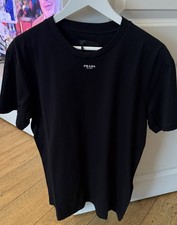 🔷Prada Mens Cotton  T Shirt In Black Size L UK Fast Shipping 🔷