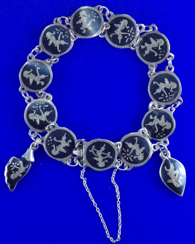 Siam niello bracelet sterling - siam,