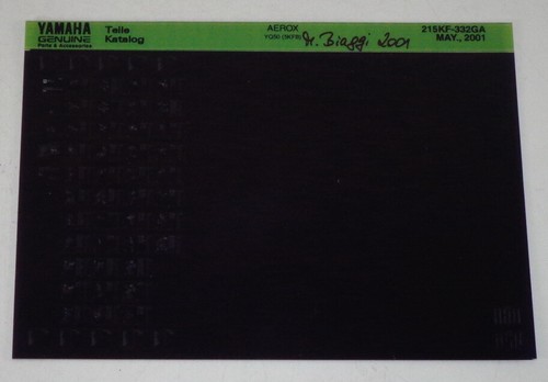 Microfich parts catalogue - catalogue, /