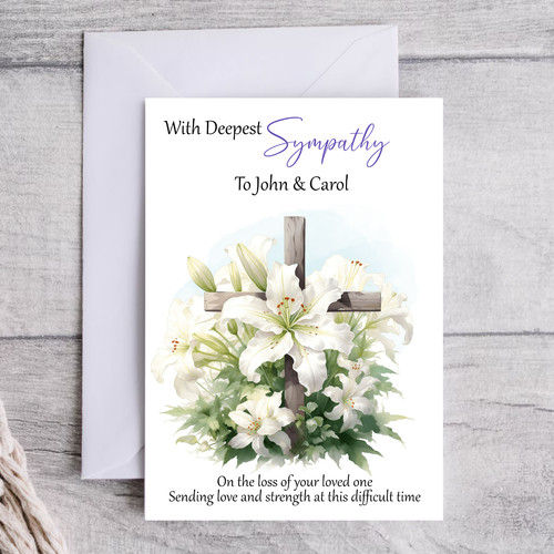 Personalised sympathy card - personalised,
