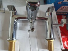 Bathstore Trio 2 Tap Hole Bath Shower Mixer Tap With Cradle (RRP £325)