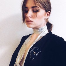 Tie Scarf Neckerchief Long Thin Skinny Glitter Party 1PC Metal Sequins Neck