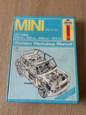 Classic Mini 850 1000 1275 GT Cooper /S Mk3 1969-1985 Haynes Workshop Manual