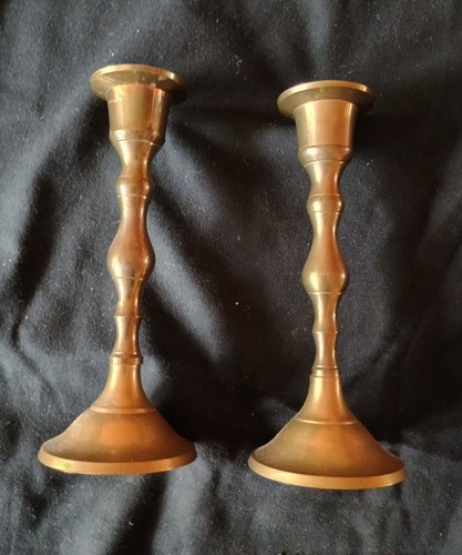Pair antique small - pair, brass