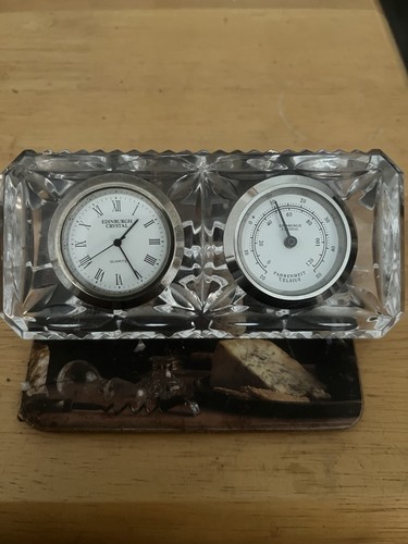 Edinburgh crystal clock and - crystal,