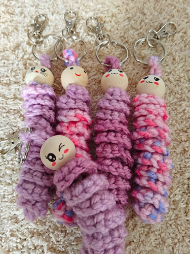 Handmade crocheted worry worm - handmade,