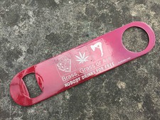 Brass Grass or As* Funny Rude Weed Bar Blade Bottle Opener Stainless Steel 7"