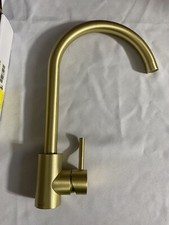 Reginox Taravo Gold, Gold Swan Neck Single Lever Tap. Brand New Has A Few Marks