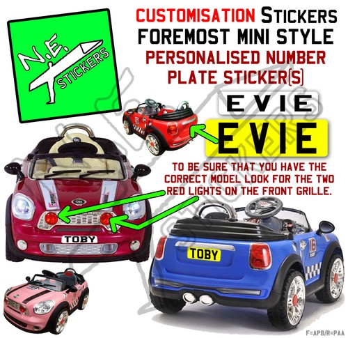 Kids number plate sticker - s,